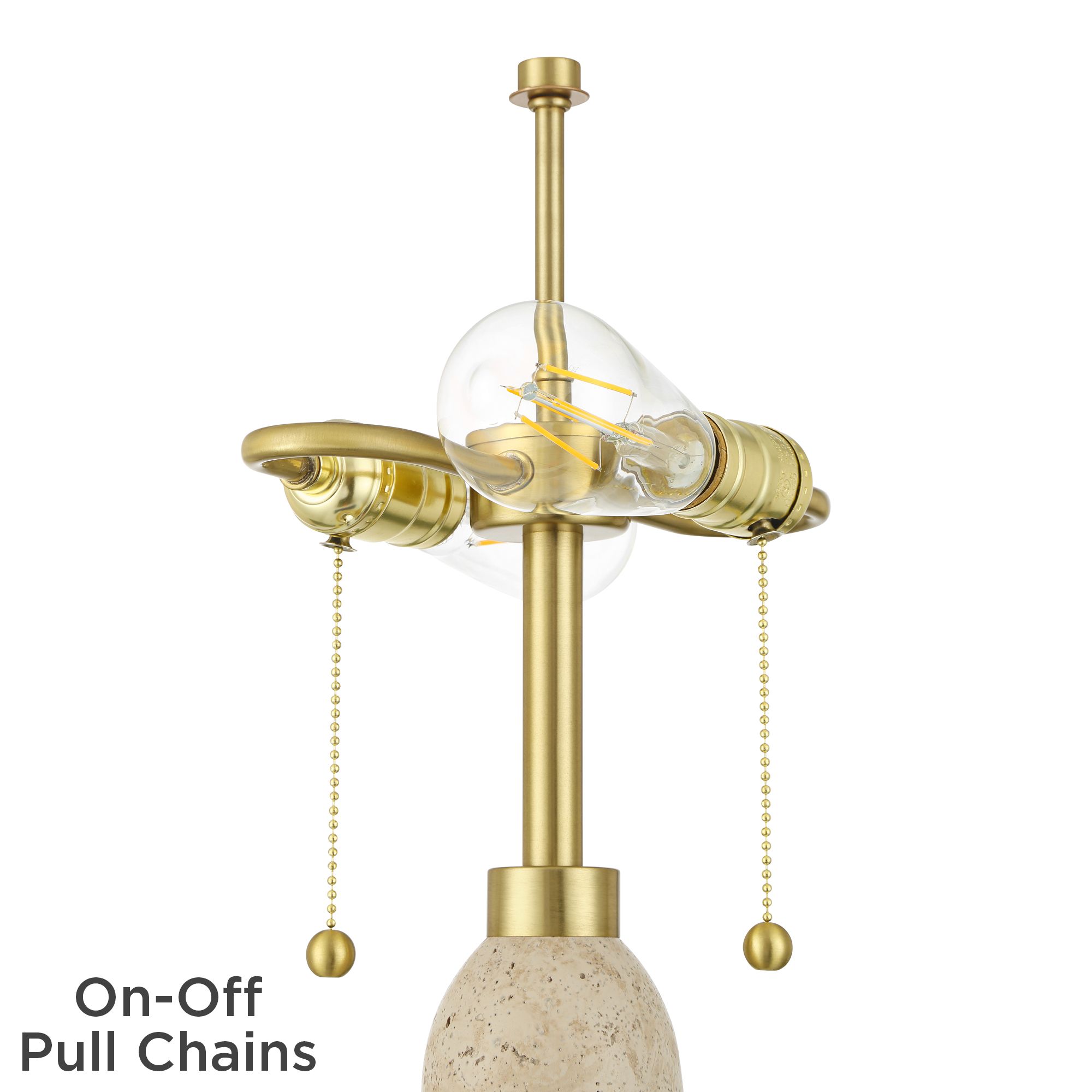 Image 4 Possini Euro Chanterelle 24 1/2" Faux Stone Dome Table Lamp Set of 2 more views