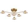3_Possini Euro Chapman 33 1/2" Wide Warm Gold 7-Light LED Ceiling Light