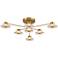 Possini Euro Chapman 33 1/2" Wide Warm Gold 7-Light LED Ceiling Light