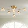 2_Possini Euro Chapman 33 1/2" Wide Warm Gold 7-Light LED Ceiling Light