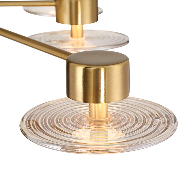 Image 5 Possini Euro Chapman 33 1/2" Wide Warm Gold 7-Light LED Ceiling Light more views