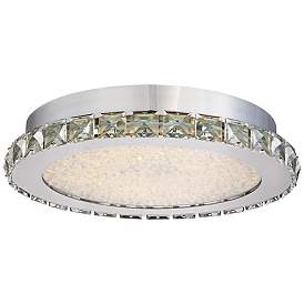 Image2 of Possini Euro Chardin 14" Wide Chrome LED Ceiling Light