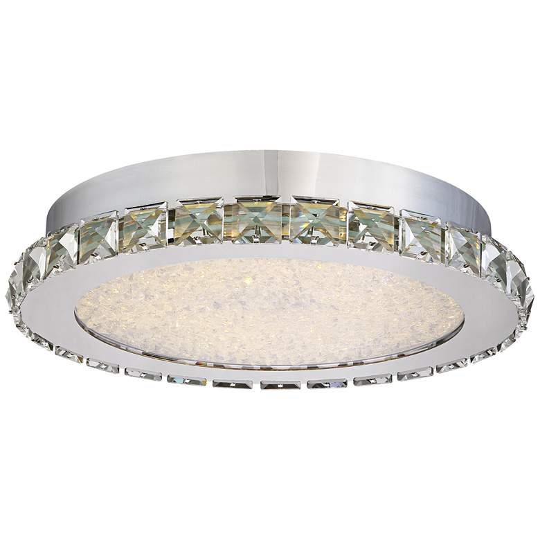 Image 2 Possini Euro Chardin 14 inch Wide Chrome LED Ceiling Light