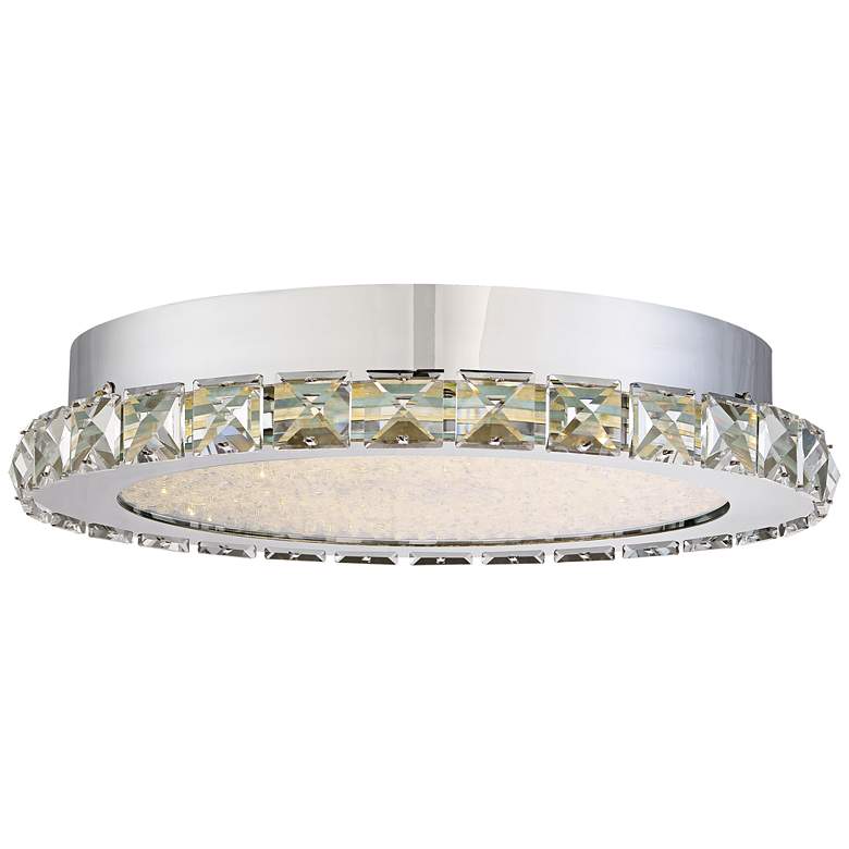 Image 3 Possini Euro Chardin 14 inch Wide Chrome LED Ceiling Light more views