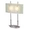 Possini Euro Charles Street 23" Modern Tiered Slumped Glass Desk Lamp