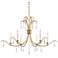 Possini Euro Charlotte 37" Wide Gold Leaf 6-Light Chandelier