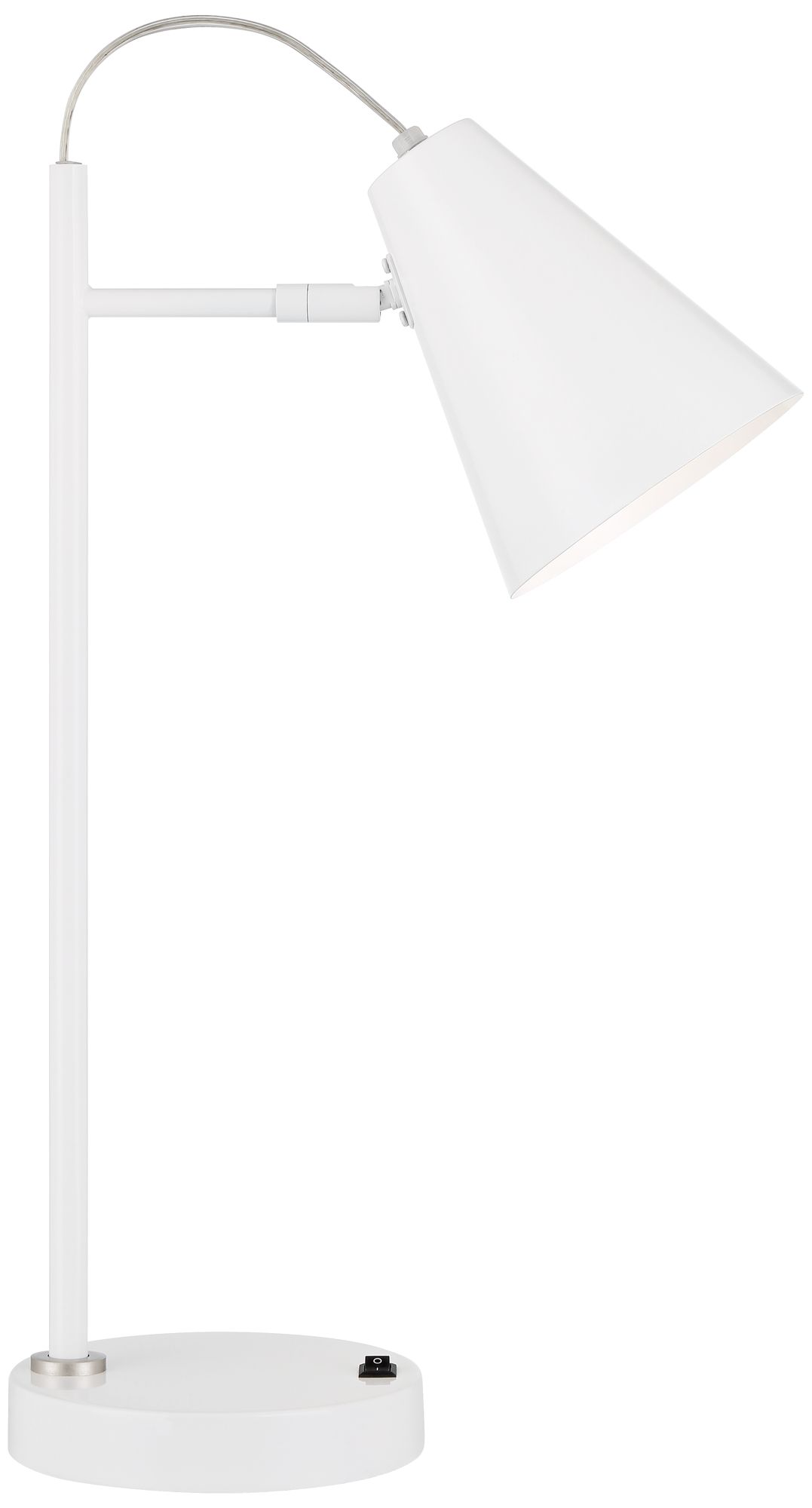 Possini Euro Chase 23" High White Modern USB Desk Lamps Set of 2