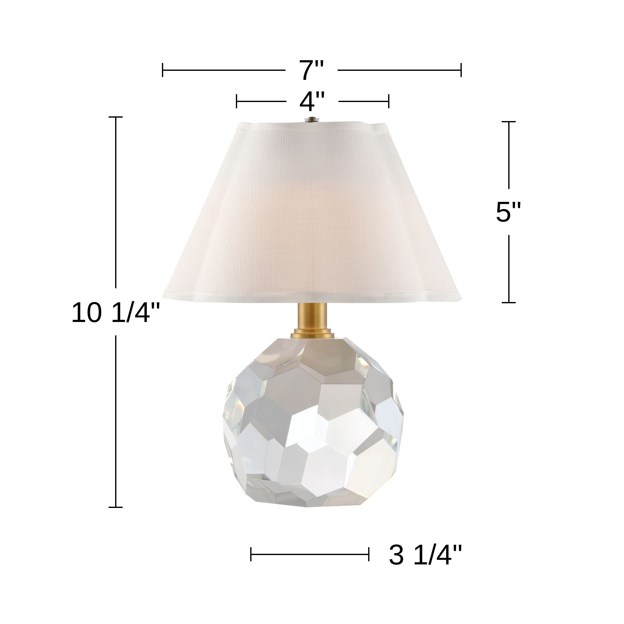 Possini Euro Chelsea 10 1/4" Geometric Glass Battery Power Accent Lamp