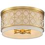 Possini Euro Cherie 18" Wide Gold Leaf 4-Light Ceiling Light