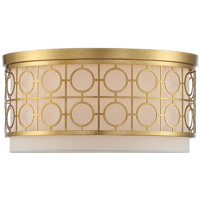 Image 5 Possini Euro Cherie 18" Wide Gold Leaf 4-Light Ceiling Light more views