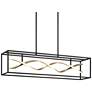 3_Possini Euro Cheva 35 1/2" Wide Black and Sand Gold LED Island Pendant
