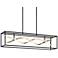 Possini Euro Cheva 35 1/2" Wide Black and Sand Gold LED Island Pendant