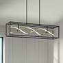 2_Possini Euro Cheva 35 1/2" Wide Black and Sand Gold LED Island Pendant