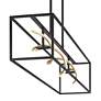 5_Possini Euro Cheva 35 1/2" Wide Black and Sand Gold LED Island Pendant more views