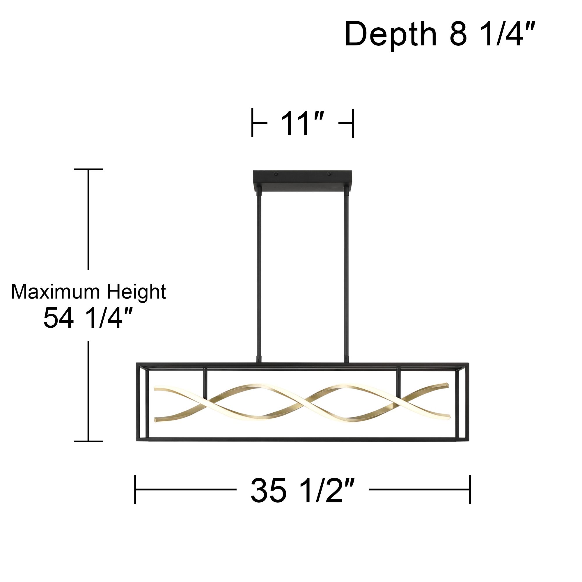 Watch A Video About the Possini Euro Cheva Black and Sand Gold LED Island Pendant