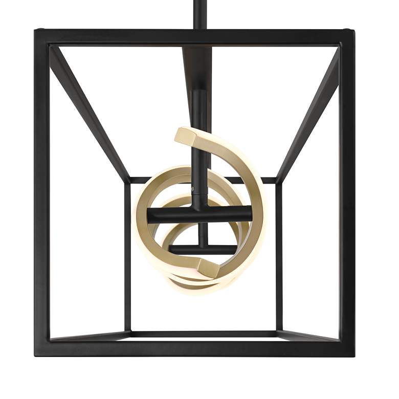 Image 6 Possini Euro Cheva 35 1/2"W Black and Sand Gold LED Island Pendant more views