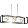 4_Possini Euro Christy 35 1/2" Black Gold 3-Light LED Island Pendant