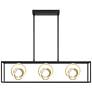 Watch A Video About the Christy Matte Black Gold 3 Light LED Island Pendant