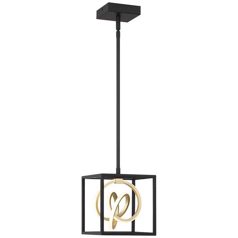 Image 6 Possini Euro Christy 8" Wide Black Gold 3-Light LED Mini-Pendant more views