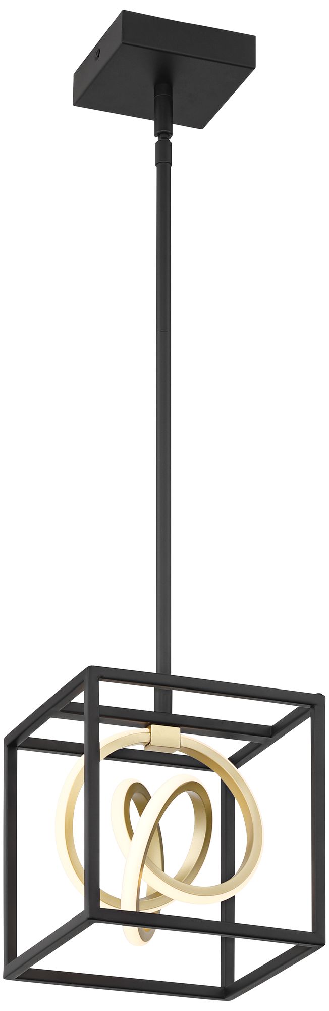 Watch A Video About the Possini Euro Christy 8 Wide Black Gold 3 Light LED Mini Pendant