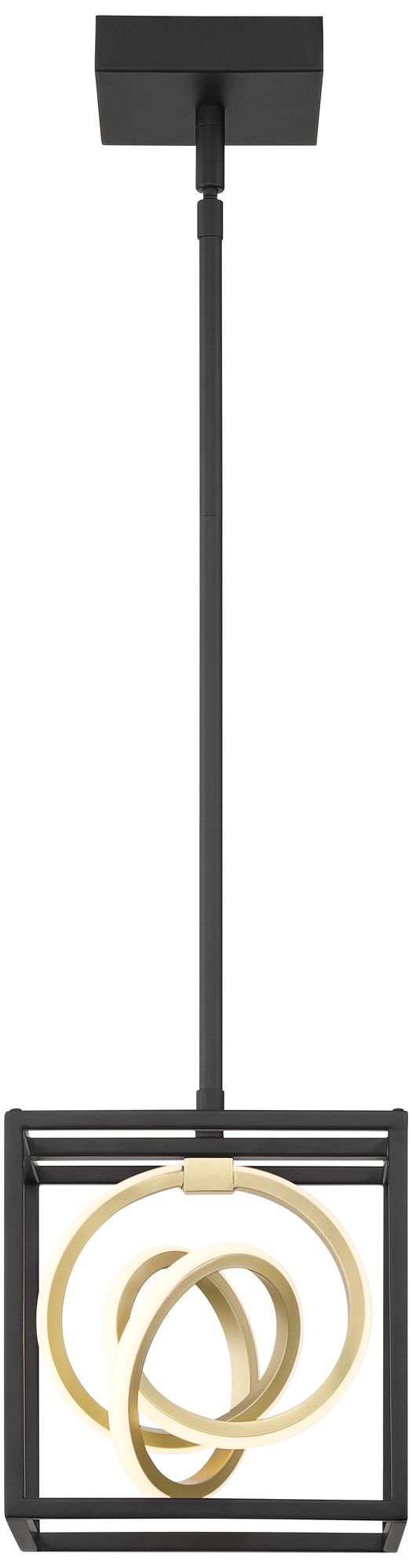 Watch A Video About the Possini Euro Christy 8 Wide Black Gold 3 Light LED Mini Pendant