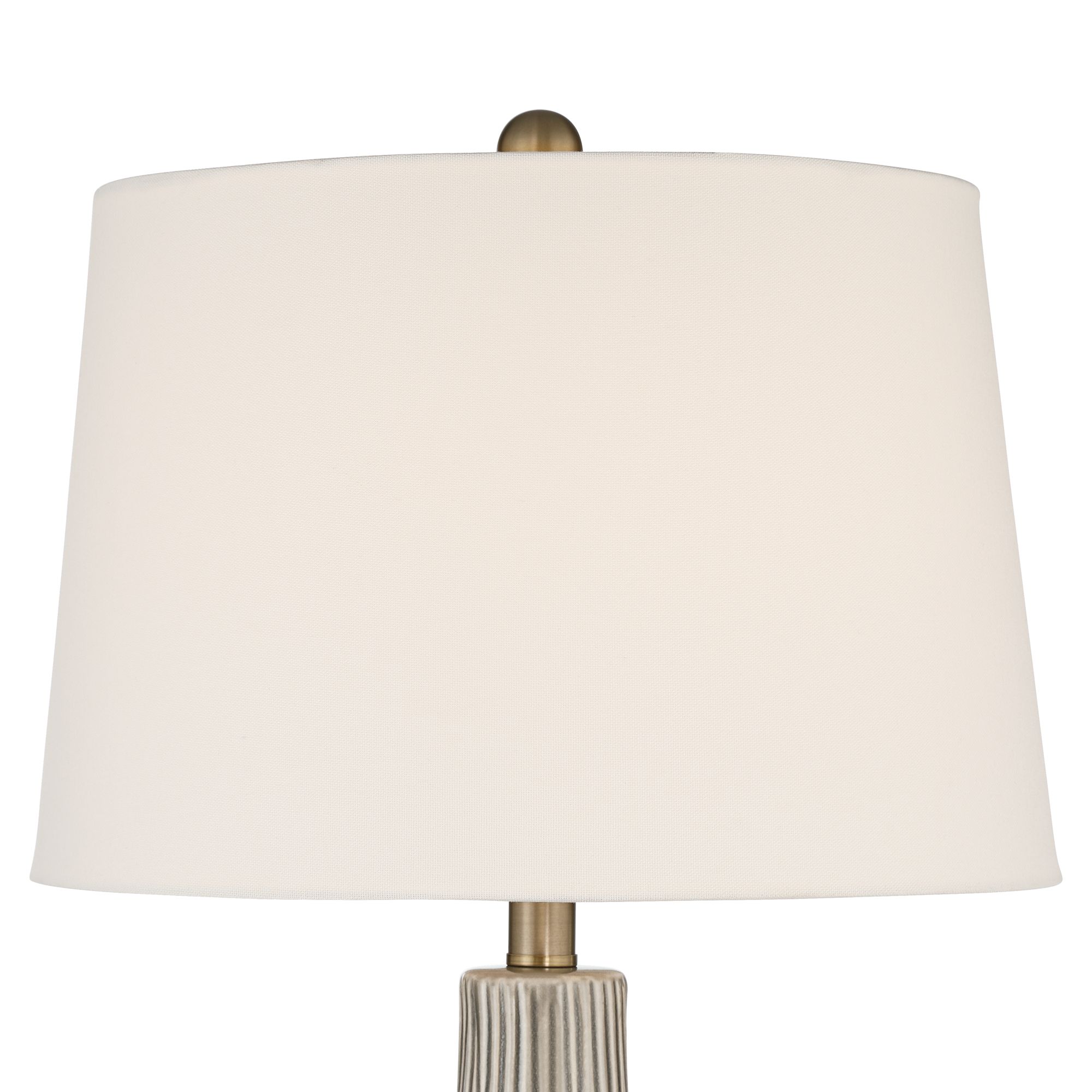 Image 3 Possini Euro Chromati 25 1/2" High Gray Striped Ceramic Table Lamp more views
