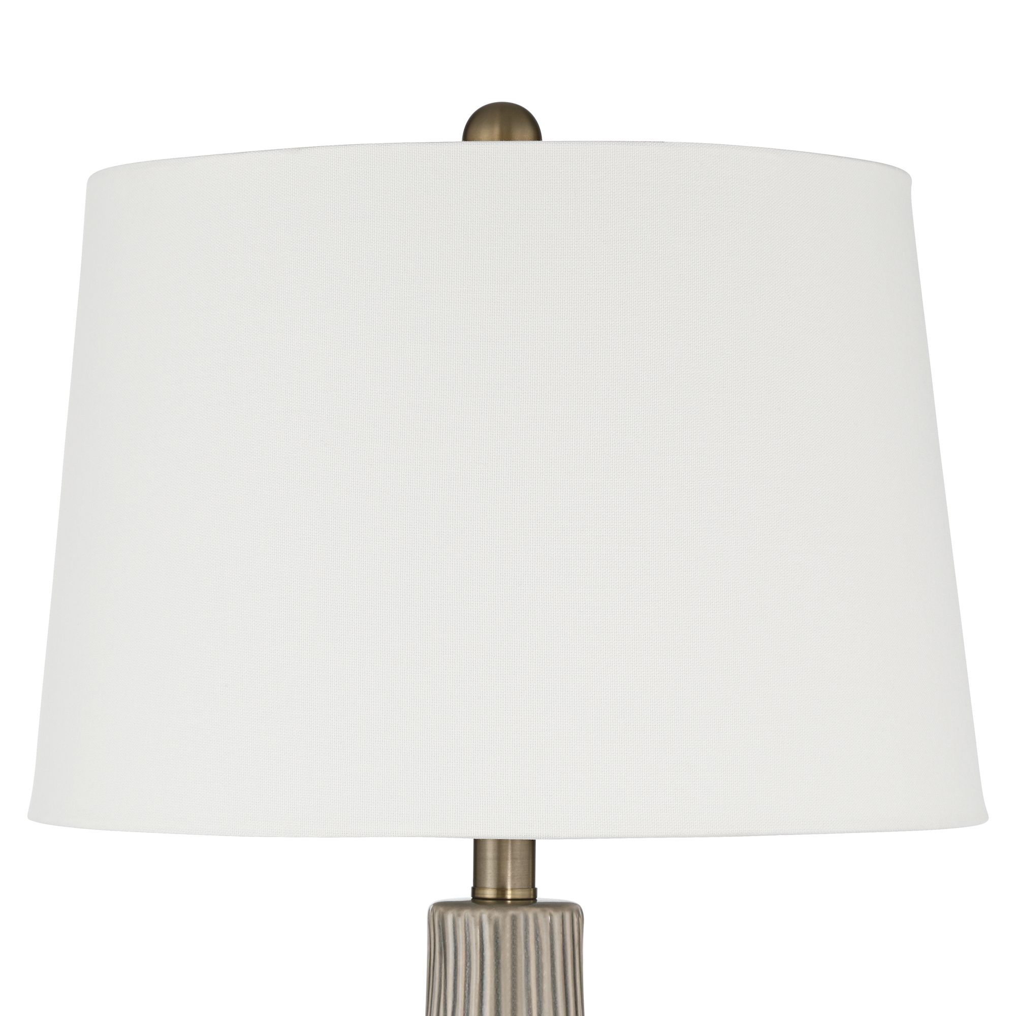 Image 4 Possini Euro Chromati 25 1/2" High Gray Striped Ceramic Table Lamp more views