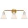 Possini Euro Cielo 24" Wide Warm Brass 3-Light Bath Light