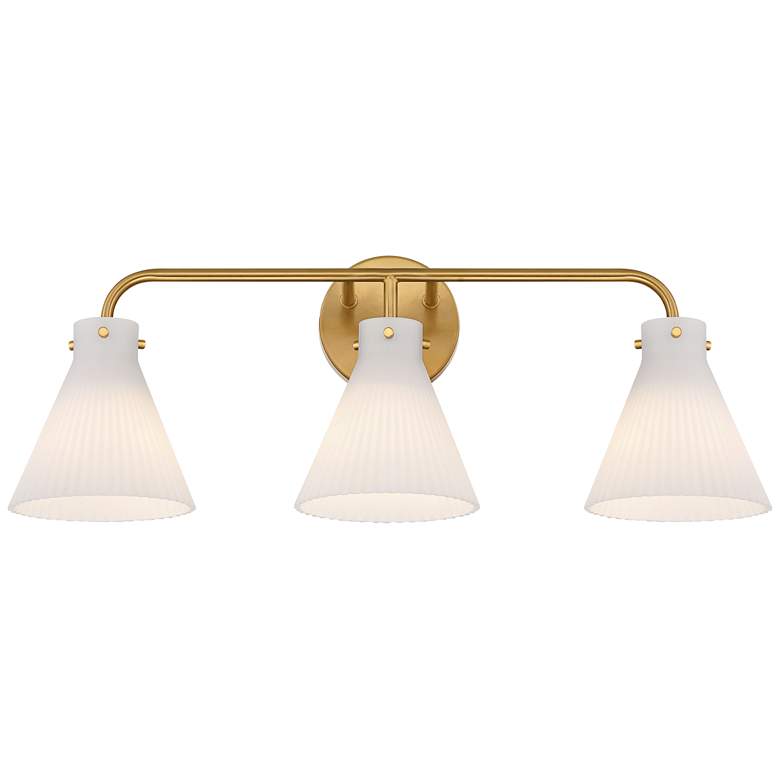 Image 5 Possini Euro Cielo 24" Wide Warm Brass 3-Light Bath Light more views