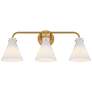 5_Possini Euro Cielo 24" Wide Warm Brass 3-Light Bath Light more views