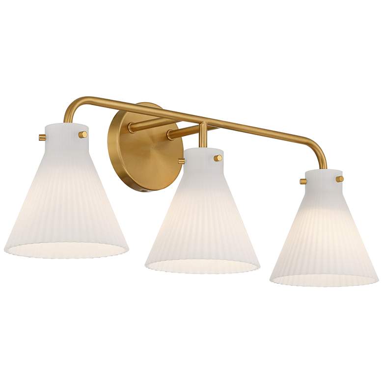 Image 7 Possini Euro Cielo 24" Wide Warm Brass 3-Light Bath Light more views