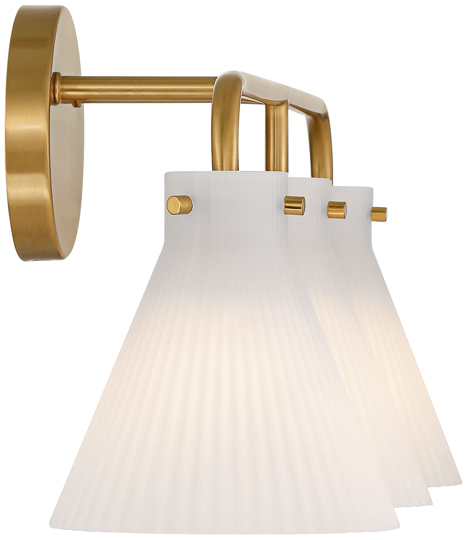 Watch A Video About the Possini Euro Cielo Warm Brass 3 Light Bath Light