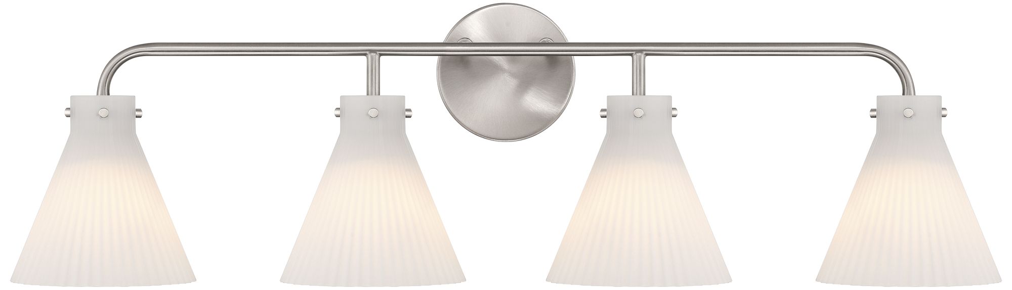 Possini Euro Cielo 33" Wide Brushed Nickel 4-Light Bath Light