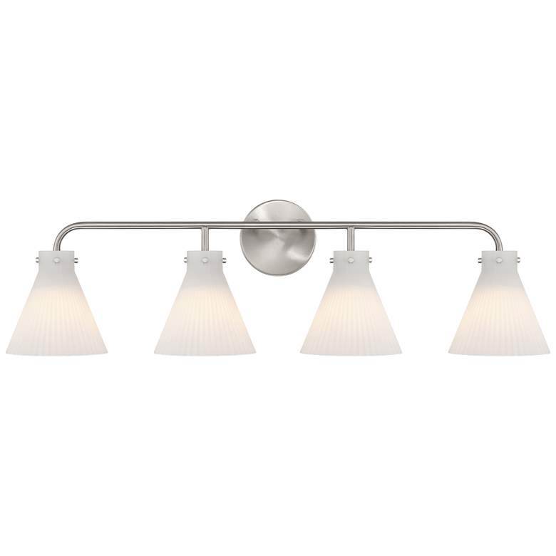 Image 2 Possini Euro Cielo 33" Wide Brushed Nickel 4-Light Bath Light