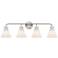 Possini Euro Cielo 33" Wide Brushed Nickel 4-Light Bath Light