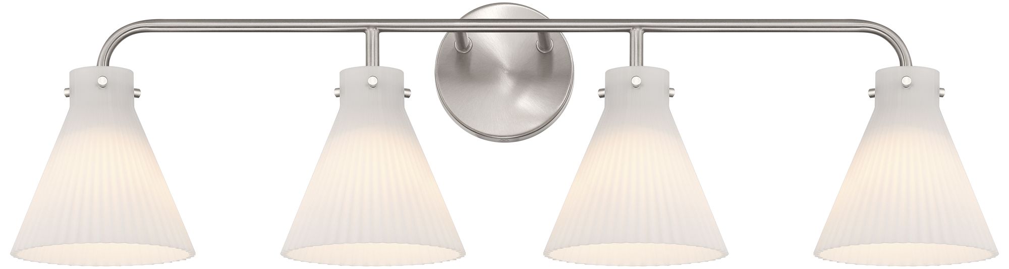 Image 6 Possini Euro Cielo 33" Wide Brushed Nickel 4-Light Bath Light more views