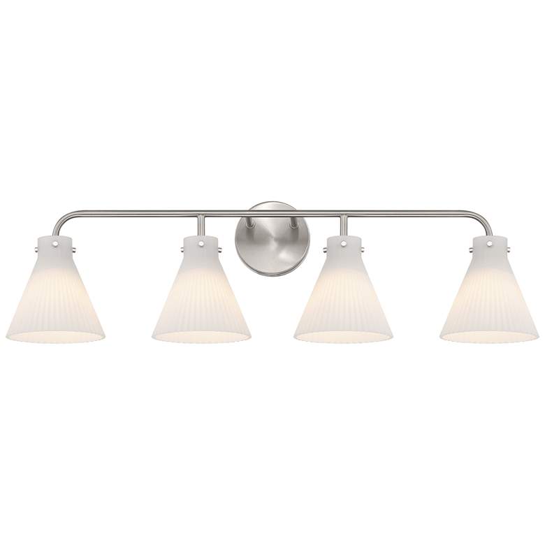Image 6 Possini Euro Cielo 33" Wide Brushed Nickel 4-Light Bath Light more views