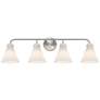 6_Possini Euro Cielo 33" Wide Brushed Nickel 4-Light Bath Light more views