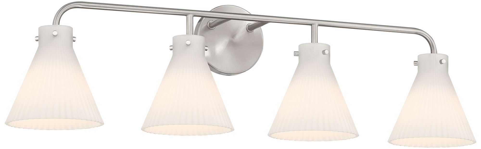Image 7 Possini Euro Cielo 33" Wide Brushed Nickel 4-Light Bath Light more views
