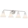 7_Possini Euro Cielo 33" Wide Brushed Nickel 4-Light Bath Light more views