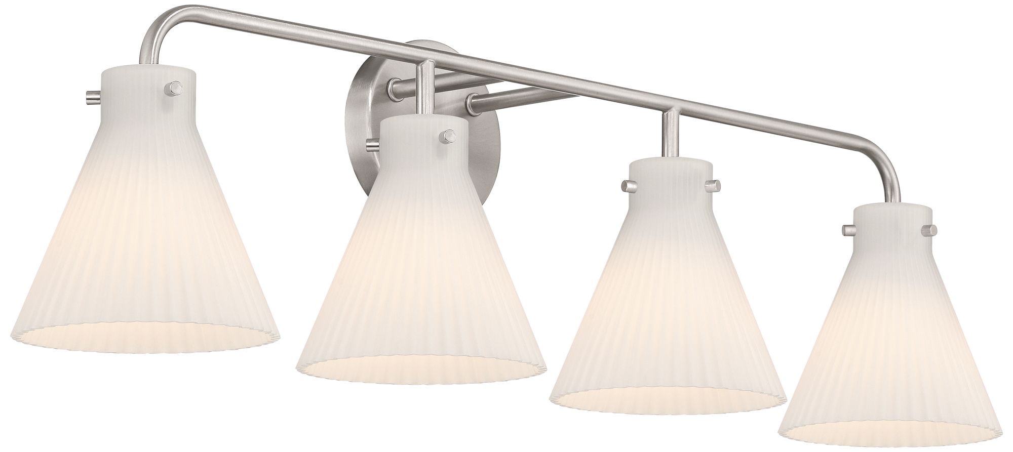 Possini Euro Cielo 33" Wide Brushed Nickel 4-Light Bath Light