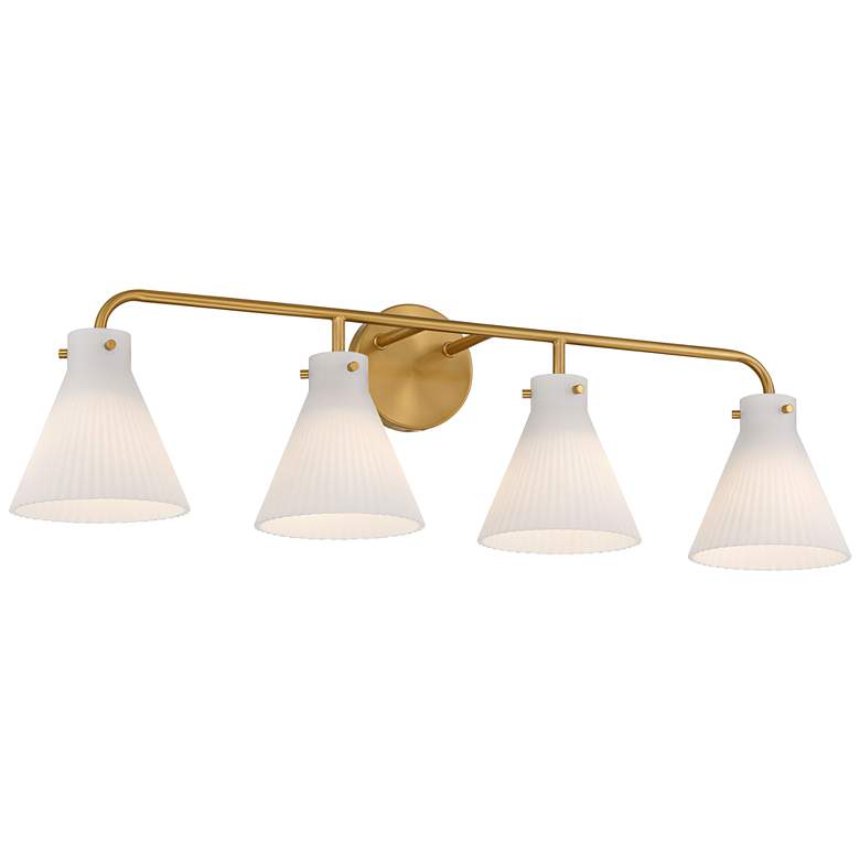 Image 6 Possini Euro Cielo 33" Wide Warm Brass 4-Light Bath Light more views