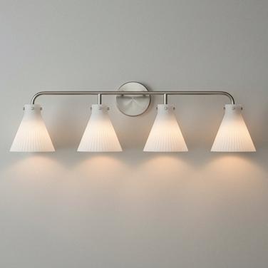 Possini Euro Cielo 33" Wide Brushed Nickel 4-Light Bath Light
