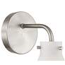 2_Possini Euro Cielo 9" High Brushed Nickel Wall Sconce Set of 2 more views