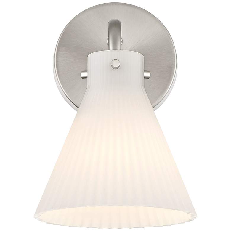 Image 3 Possini Euro Cielo 9" High Brushed Nickel Wall Sconce Set of 2 more views