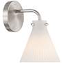 5_Possini Euro Cielo 9" High Brushed Nickel Wall Sconce Set of 2 more views