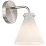 6_Possini Euro Cielo 9" High Brushed Nickel Wall Sconce Set of 2 more views