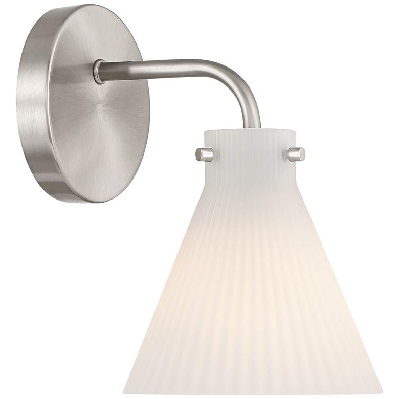 Image 5 Possini Euro Cielo 9" High Brushed Nickel Wall Sconce more views