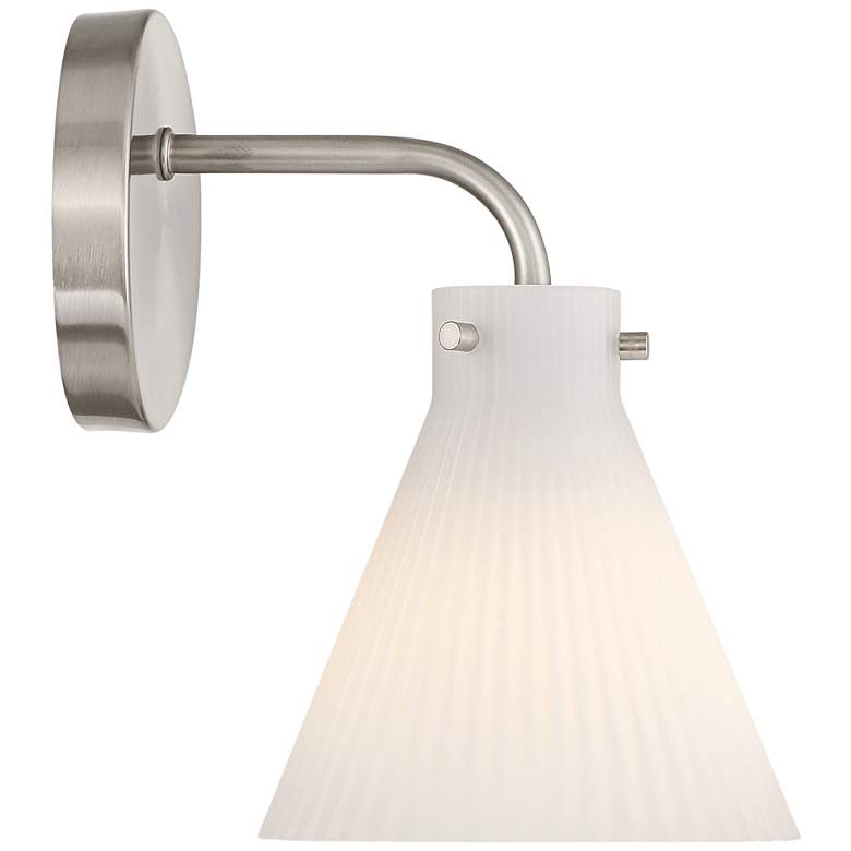 Image 7 Possini Euro Cielo 9" High Brushed Nickel Wall Sconce more views