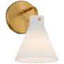 4_Possini Euro Cielo 9" High Warm Brass Wall Sconce Set of 2 more views